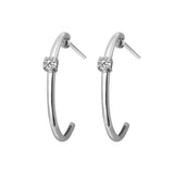 Diamantørepynt i Hvitt Gull (585), 0.10ct TW/SI Diamanter