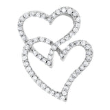 Hjerteanheng i 14kt Hvitt Gull,, 0.25ct TW/SI diamanter