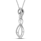 Diamantanheng i Hvitt/Gult Gull, 0,15ct TW/SI