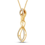 Diamantanheng i Hvitt/Gult Gull, 0,15ct TW/SI