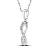 Diamantanheng i Hvitt/Gult Gull, 0,08ct TW/SI