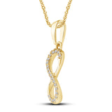 Diamantanheng i Hvitt/Gult Gull, 0,08ct TW/SI