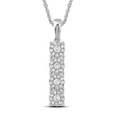 Diamantanheng i Hvitt/Gult Gull, 0,25ct TW/SI