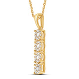 Diamantanheng i Hvitt/Gult Gull, 0,25ct TW/SI