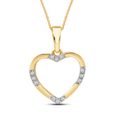 Diamantanheng med 14k gullkjede 0,03ct tw/si i gult gull