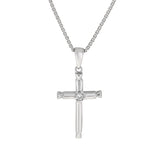 Korsanheng i 14kt Hvitt/Gult Gull,, 0.04ct TW/SI diamant