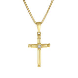 Korsanheng i 14kt Hvitt/Gult Gull,, 0.04ct TW/SI diamant