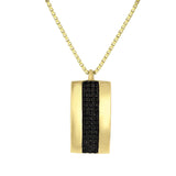 Herreanheng i 14kt Gult Gull,, 0,50ct Svart Spinell