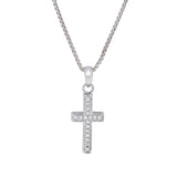 Korsanheng i 14kt Hvitt Gull,, 0.15ct TW/SI diamanter