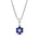 Diamanthalssmykke i hvitt og gult gull, 0,03 ct TW/Si og 0,19 ct safir – bilde 2 – Diamanthuset