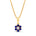 Diamanthalssmykke i hvitt og gult gull, 0,03 ct TW/Si og 0,19 ct safir – Diamanthuset