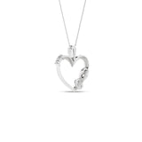 Hjerteanheng i 14kt Gult/Hvitt Gull,, 0.05ct TW/SI diamanter