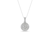 Rosett diamanthalssmykke i Hvitt/Gult Gull, 0,25ct TWSI