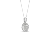 Rosett diamanthalssmykke i Hvitt/Gult Gull, 0,25ct TWSI
