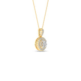 Rosett diamanthalssmykke i Hvitt/Gult Gull, 0,25ct TWSI