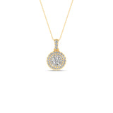 Rosett diamanthalssmykke i Hvitt/Gult Gull, 0,25ct TWSI