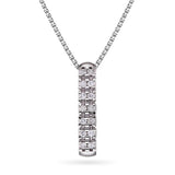 Diamanthalssmykke i hvitt og gult gull, 0.22ct TW/Si