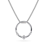 Diamanthalssmykke i hvitt og gult gull, 0.10ct TW/Si
