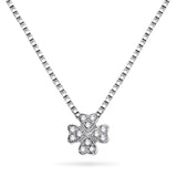 Diamanthalssmykke i hvitt og gult gull, 0.12ct TW/Si