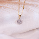 Halssmykke i Gult/Hvitt Gull (585) med 0.10ct TW/SI Diamanter