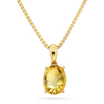 Halssmykke i Gult Gull (585) med 2,50 ct Citrin – Diamanthuset