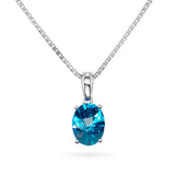 Halssmykke i Hvitt/Gult Gull (585) Med 2.50ct Topas