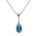 Diamantanheng I Hvitt/Gult Gull (585) Med 0,10 ct TW/SI Diamanter og Topas – Diamanthuset