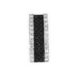 Diamanthalssmykke i 14kt hvitt gull (585),, 0.30ct svarte diamanter & 0.30ct TW/Si