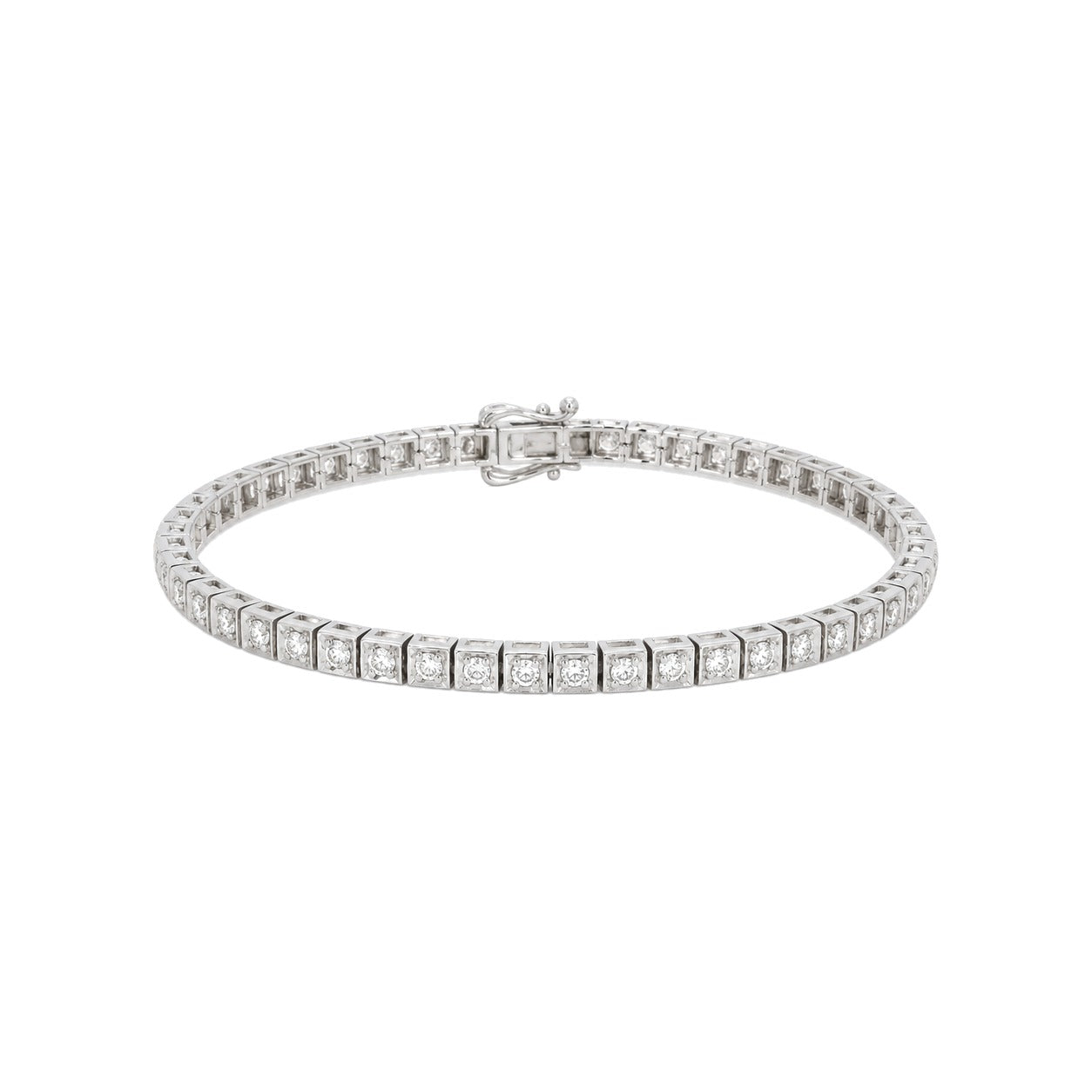 Tennisarmbånd i Hvitt Gull (585), 1,60 ct TW/SI Diamanter – Diamanthuset