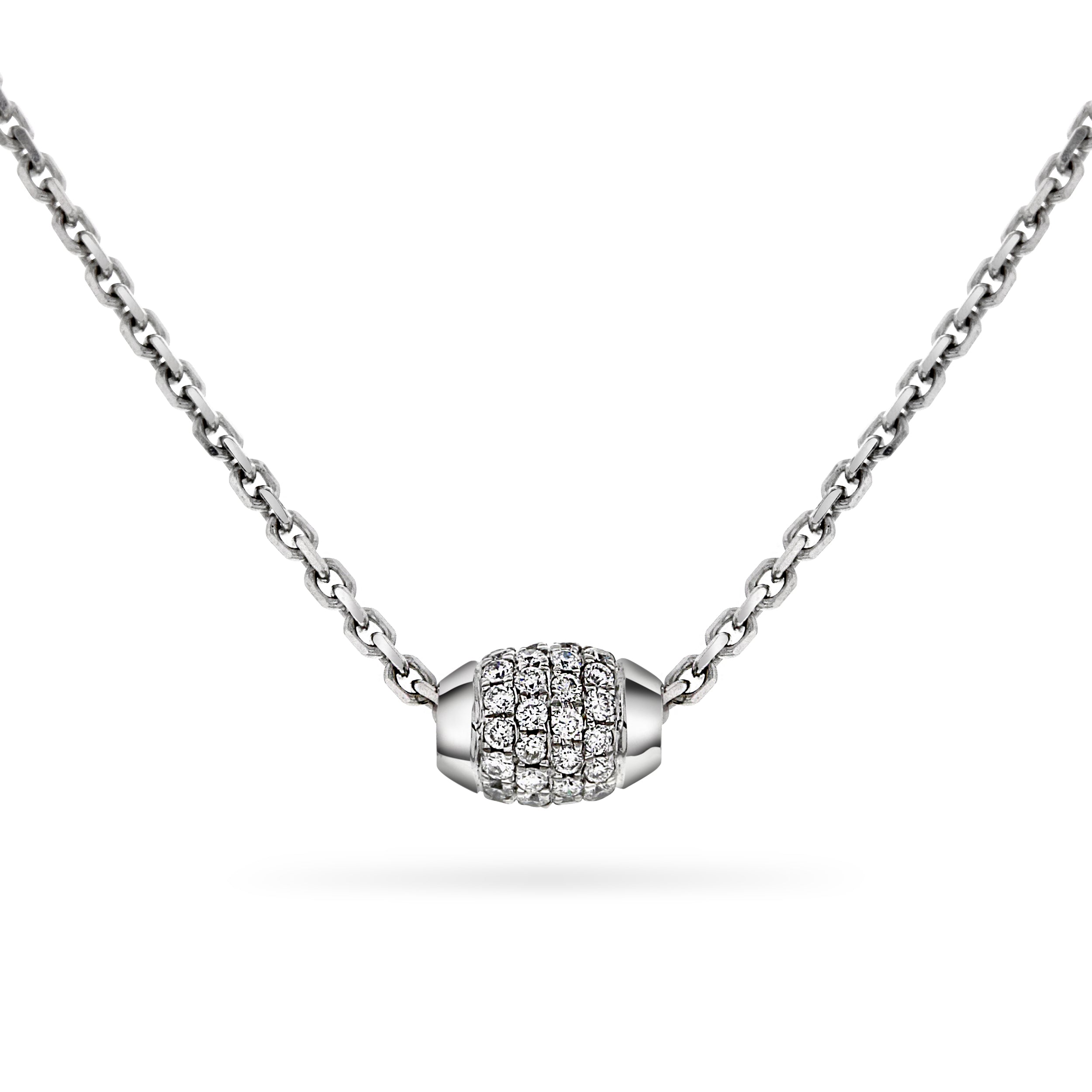 Collier-Halssmykke i Hvitt/Gult Gull (585), 0.35ct TW/SI Diamanter
