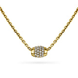 Collier-Halssmykke i Hvitt/Gult Gull (585), 0.35ct TW/SI Diamanter
