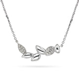 Collier-Halssmykke i Hvitt/Gult Gull (585), 0.15ct TW/SI Diamanter