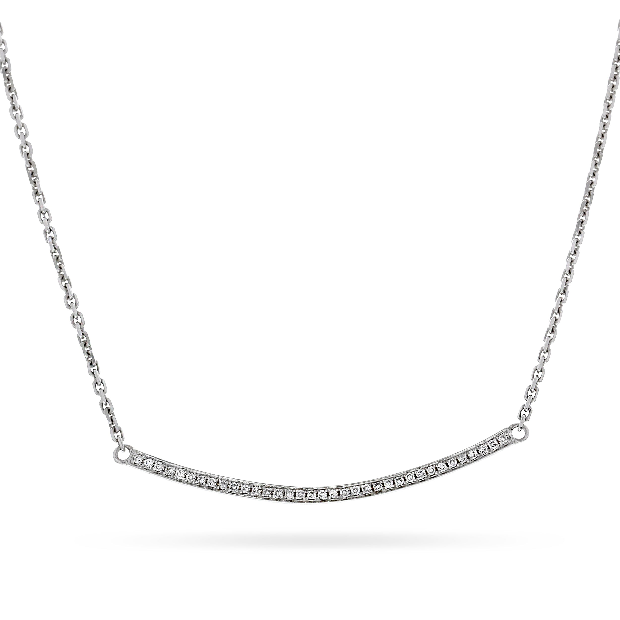 Collier-Halssmykke i Gult/Hvitt Gull (585), 0.20ct TW/SI Diamanter