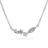 Collier-Halssmykke i Hvitt Gull (585), 0.45ct TW/SI Diamanter