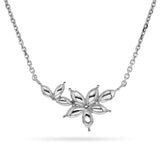 Collier-Halssmykke i Hvitt Gull (585) 45+5 cm