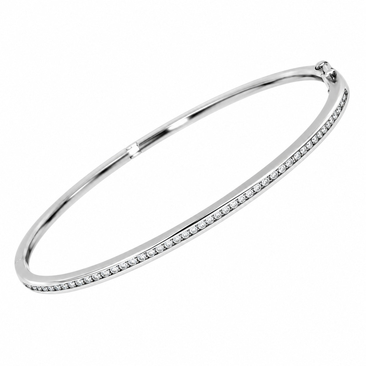 Armring i Hvitt Gull, 0,21 ct TW/SI Diamanter – Diamanthuset