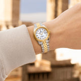 Swiss Made Festina Dameklokke 29mm m/ Safirglass, Perlemorskive og Stener - F20088-1