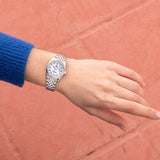 Swiss Made Festina Dameklokke 29mm m/ Safirglass, Perlemorskive og Stener - F20087-1