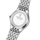 Swiss Made Festina Dameklokke 29mm m/ Safirglass, Perlemorskive og Stener - F20096-1