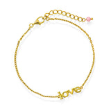 Love Armbånd i Forgylt Sølv med Rosekvarts - Pan Jewerly
