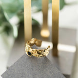 Shapes - Stone ring i sølv, justerbar