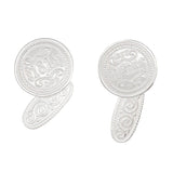Mansjettknapper Eidsvoll, kvit – 1,8 cm