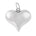Hjerteanheng i 14kt Hvitt gull (585) - 15mm – Diamanthuset