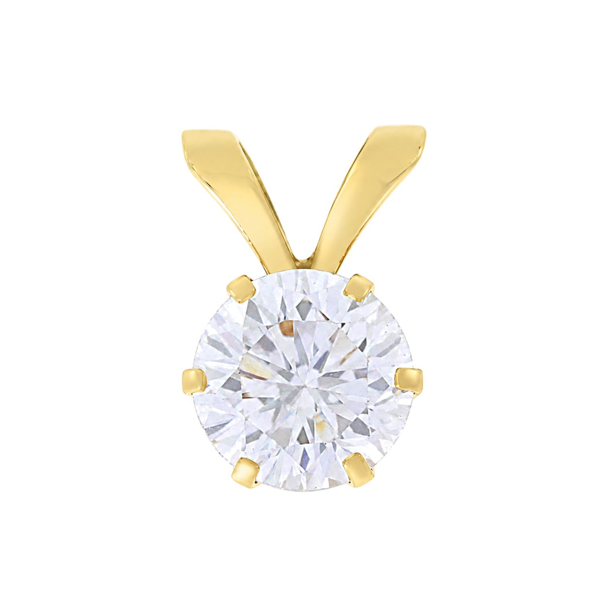 Gullanheng i 14kt Gult Gull (585) med Zirkonia - 8mm – Diamanthuset