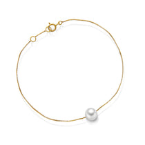 Perlearmbånd i 14kt Gult Gull (585) - 6-6.5mm Perle – Diamanthuset