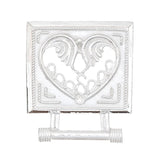 Veskestøl Eidsvoll, kvit – 3 × 2,7 cm