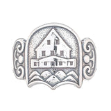 Ring Bergen uten løv, oksidert – 2 cm