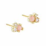 Aqua Dulce - Costa Rose Earstud - Forgylt Sølv (925)