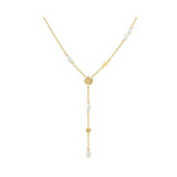 Aqua Dulce - Clover Y-Necklace - Forgylt Sølv (925)