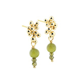 Aqua Dulce - Aya Olive Earstud - Forgylt Sølv (925)